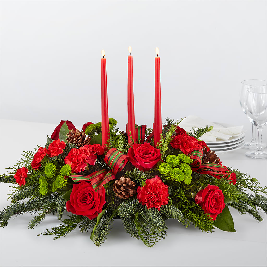 By the Candlelight Centerpiece – Rainbow Floral, Lacey WA