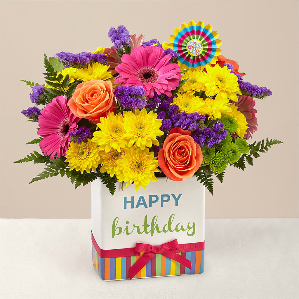 Birthday Brights Bouquet – Rainbow Floral, Lacey WA
