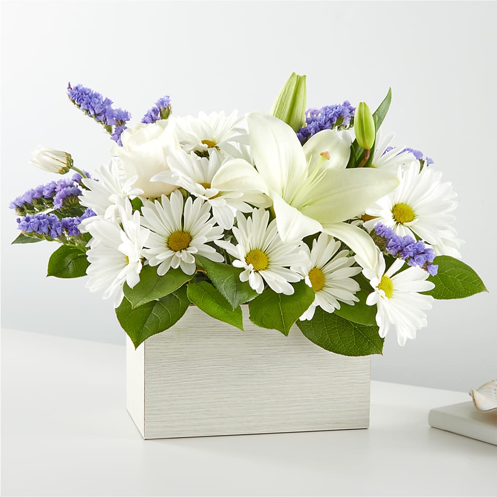 Beyond Blue Box Bouquet – Rainbow Floral, Lacey WA