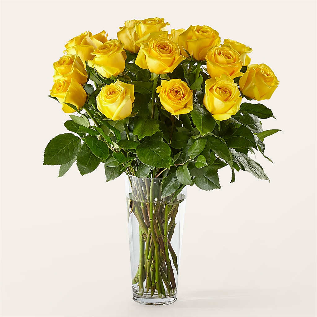 Long Stem Yellow Rose Bouquet – Rainbow Floral, Lacey WA