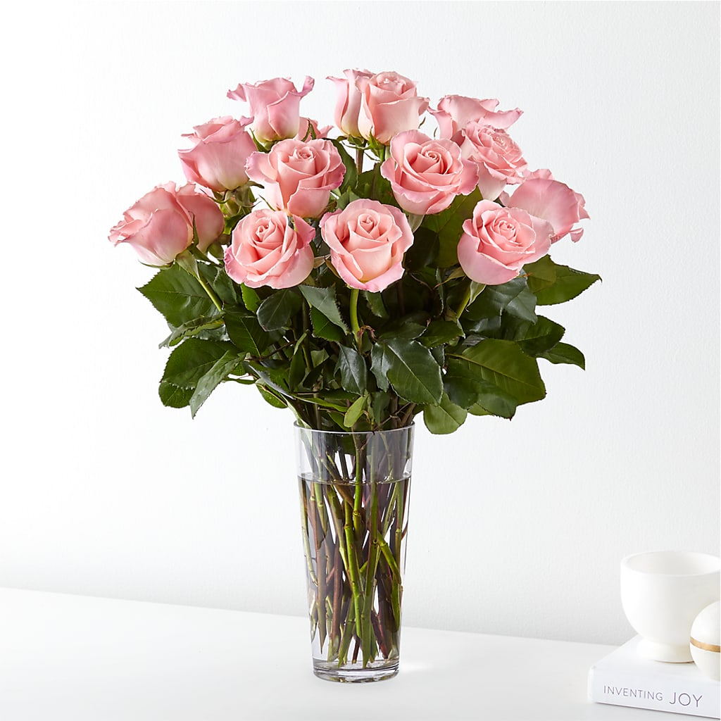 Long Stem Pink Rose Bouquet – Rainbow Floral, Lacey WA
