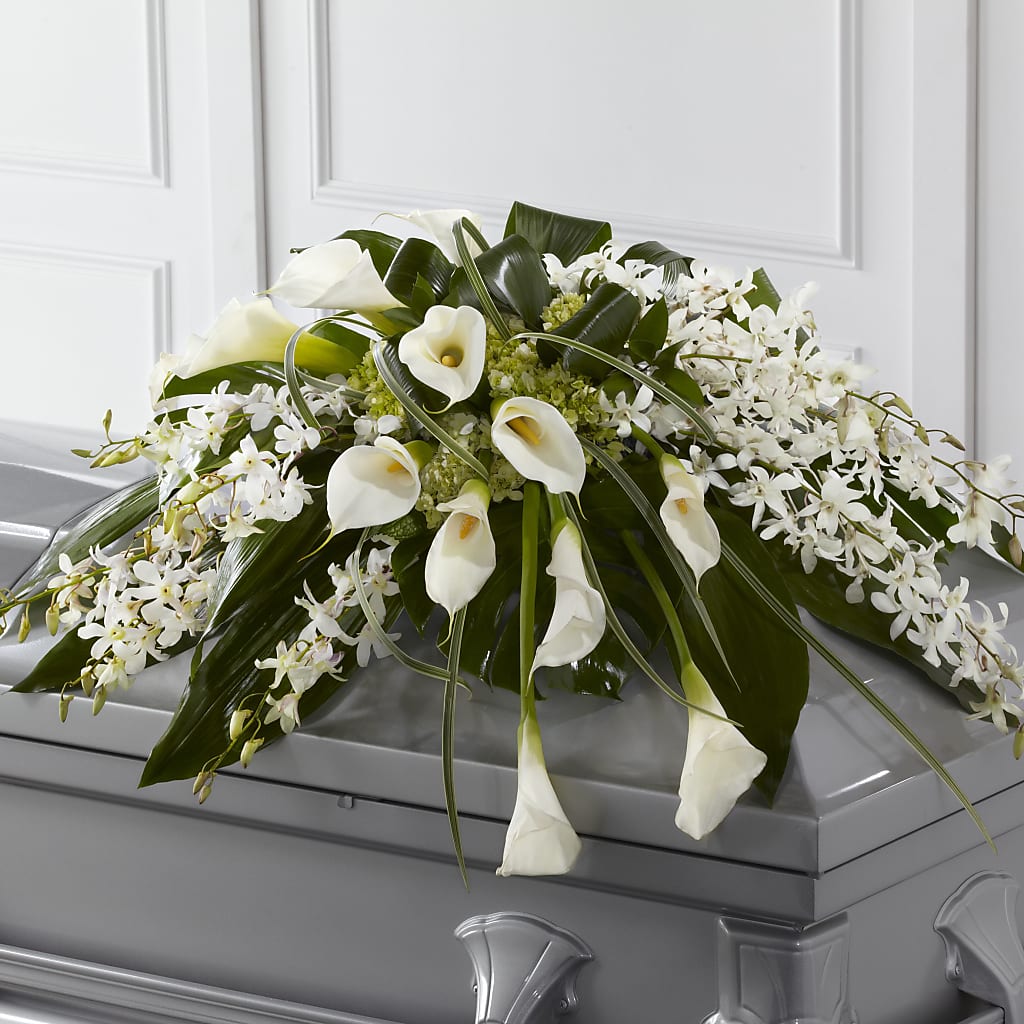 Angel Wings Casket Spray – Rainbow Floral, Lacey WA