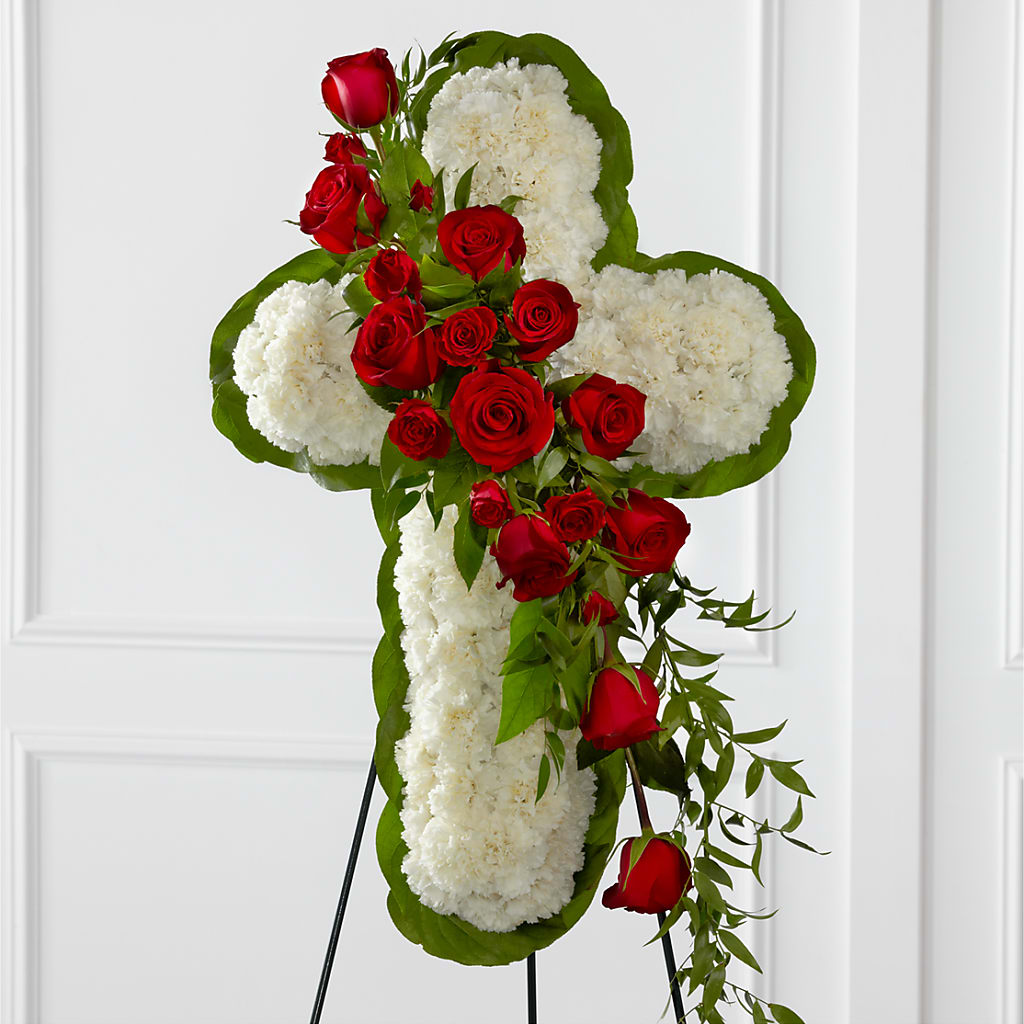 Floral Cross Easel – Rainbow Floral, Lacey WA