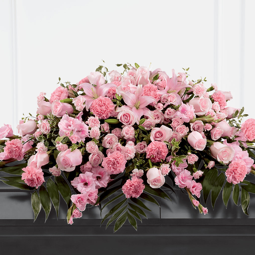 Garden of Comfort Casket Spray (Standard) – Rainbow Floral, Lacey WA