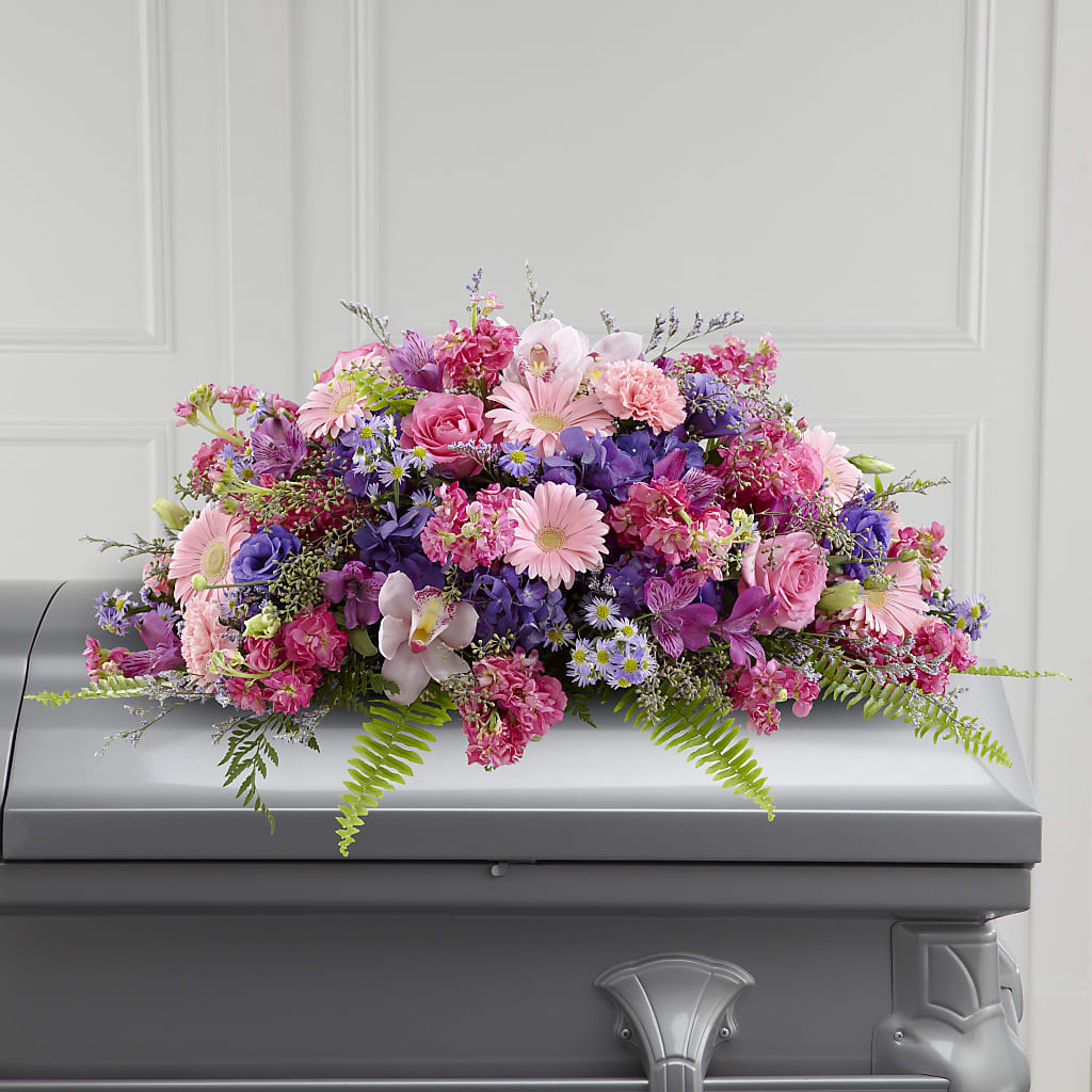 Glorious Garden Casket Spray – Rainbow Floral, Lacey WA