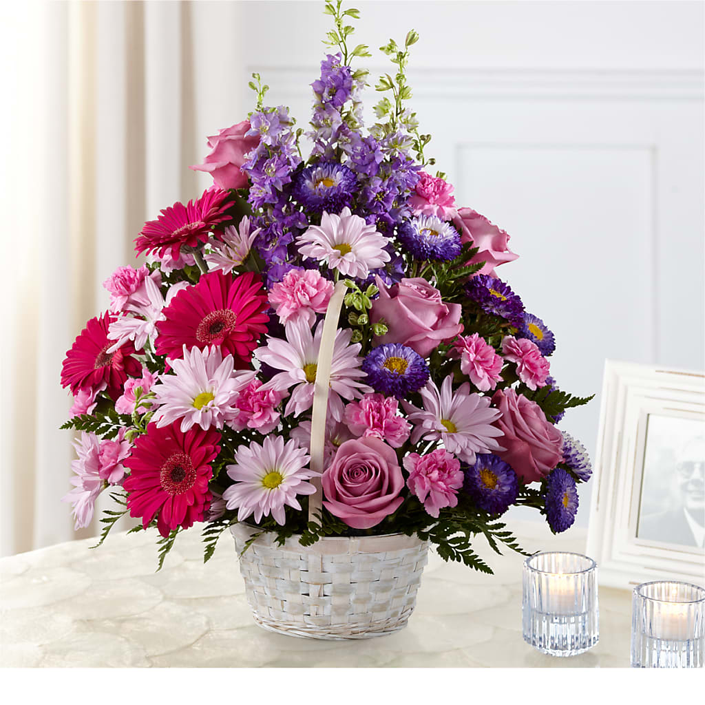 Pastel Peace Basket – Rainbow Floral, Lacey WA