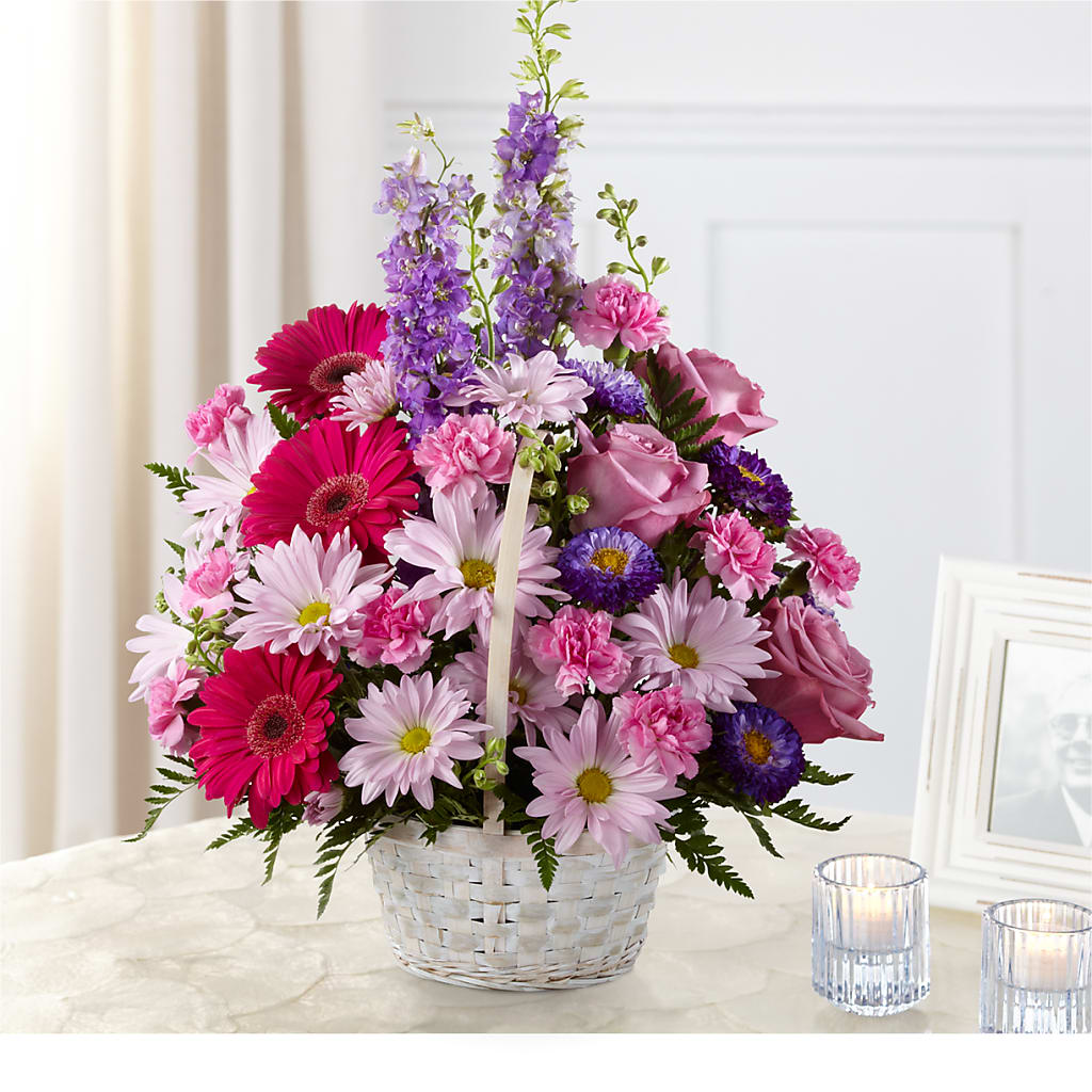 Pastel Peace Basket – Rainbow Floral, Lacey WA