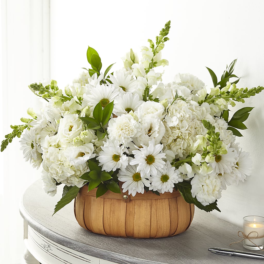 Pure Ivory Basket – Rainbow Floral, Lacey WA