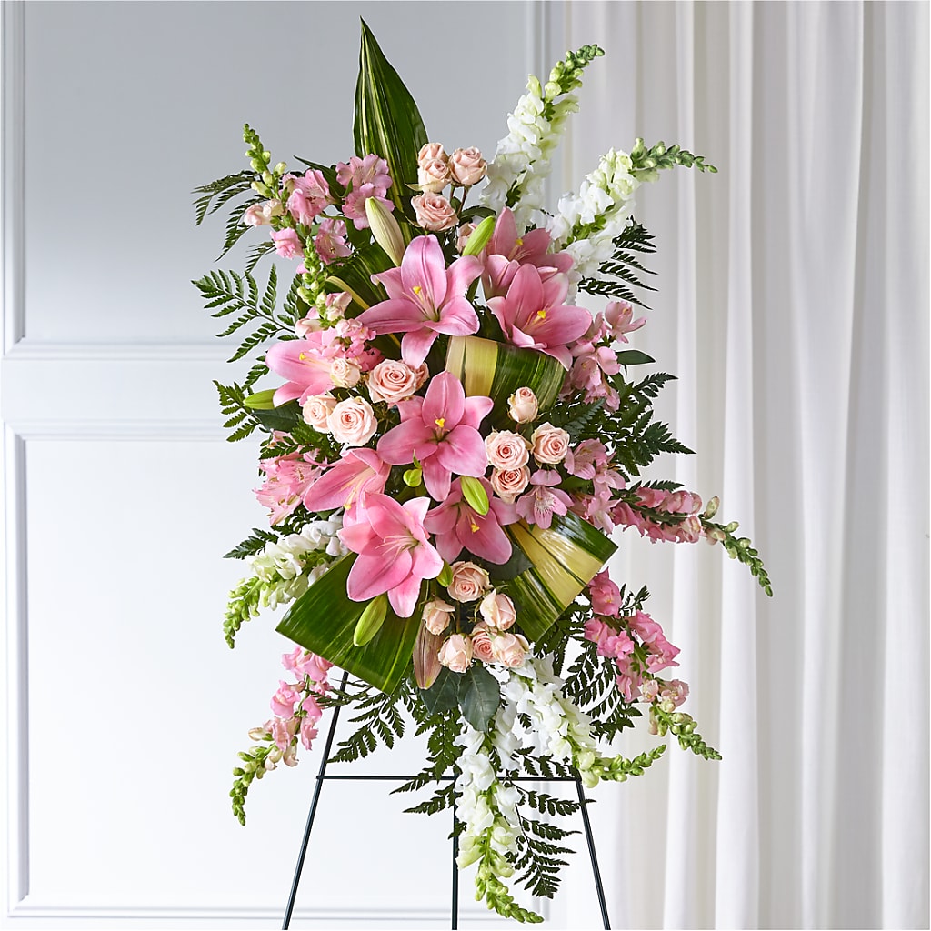 Elegant Embrace Standing Spray – Rainbow Floral, Lacey WA