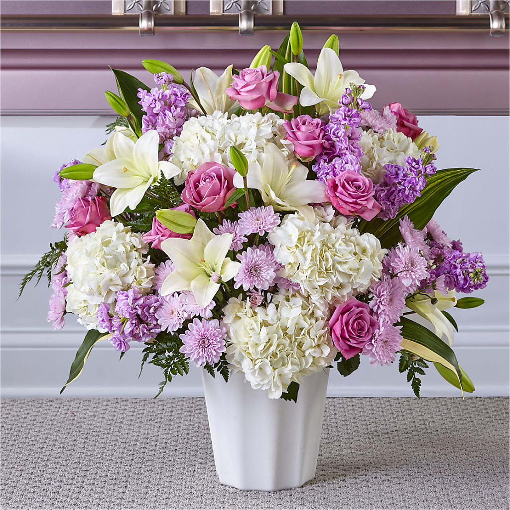 Heaven Sent Floor Basket – Rainbow Floral, Lacey WA