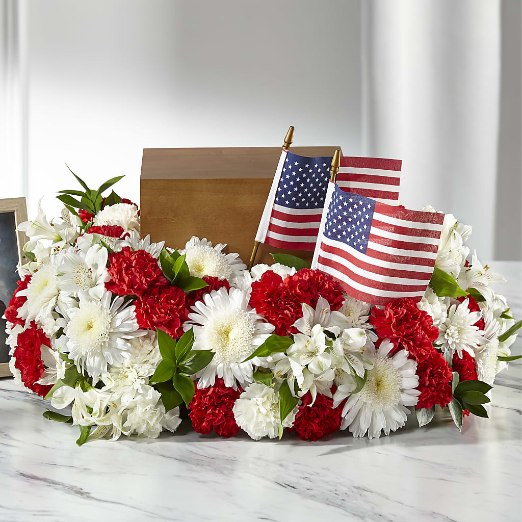 Spirit of Patriotism Cremation Adornment – Rainbow Floral, Lacey WA