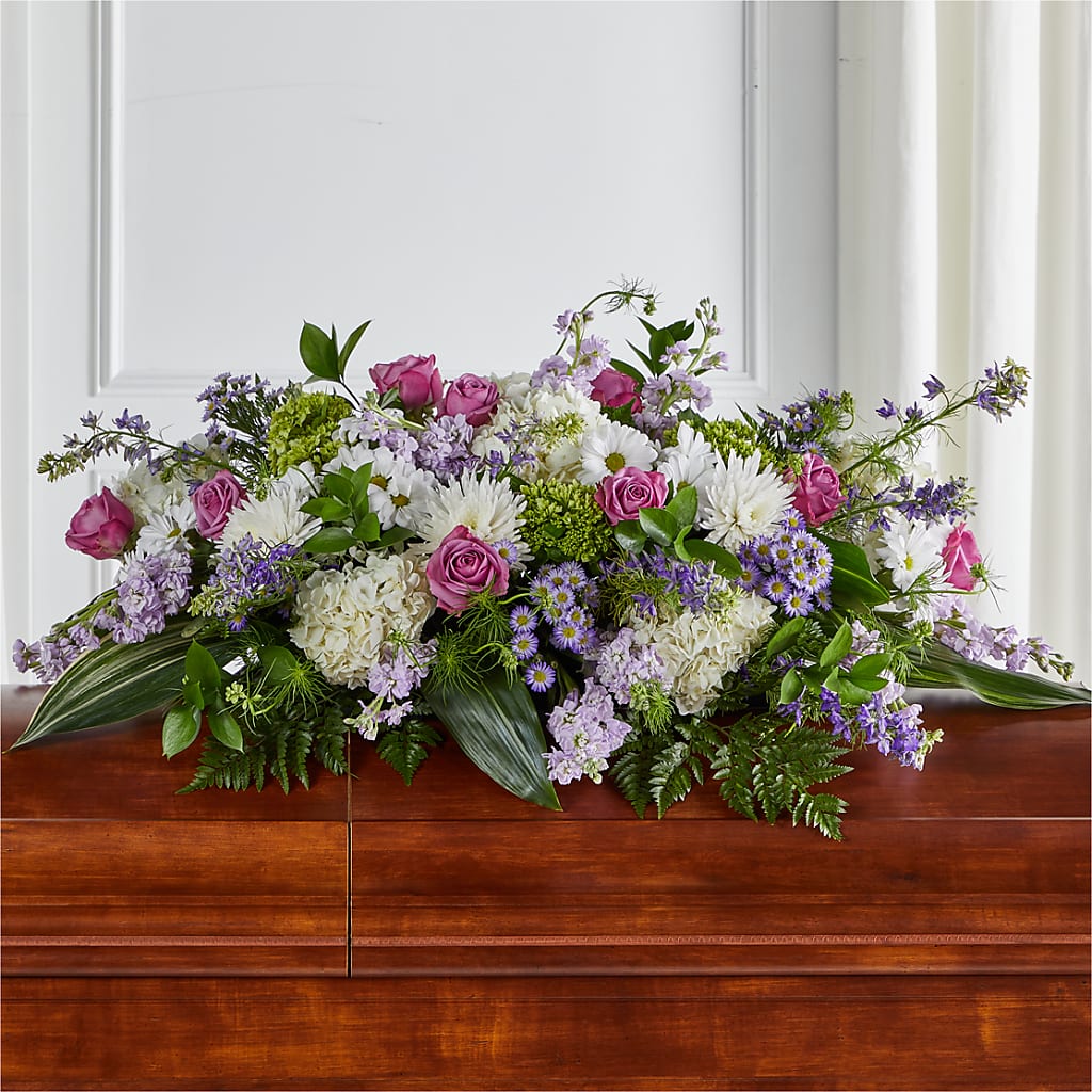 Meadows of Serenity Casket Spray – Rainbow Floral, Lacey WA