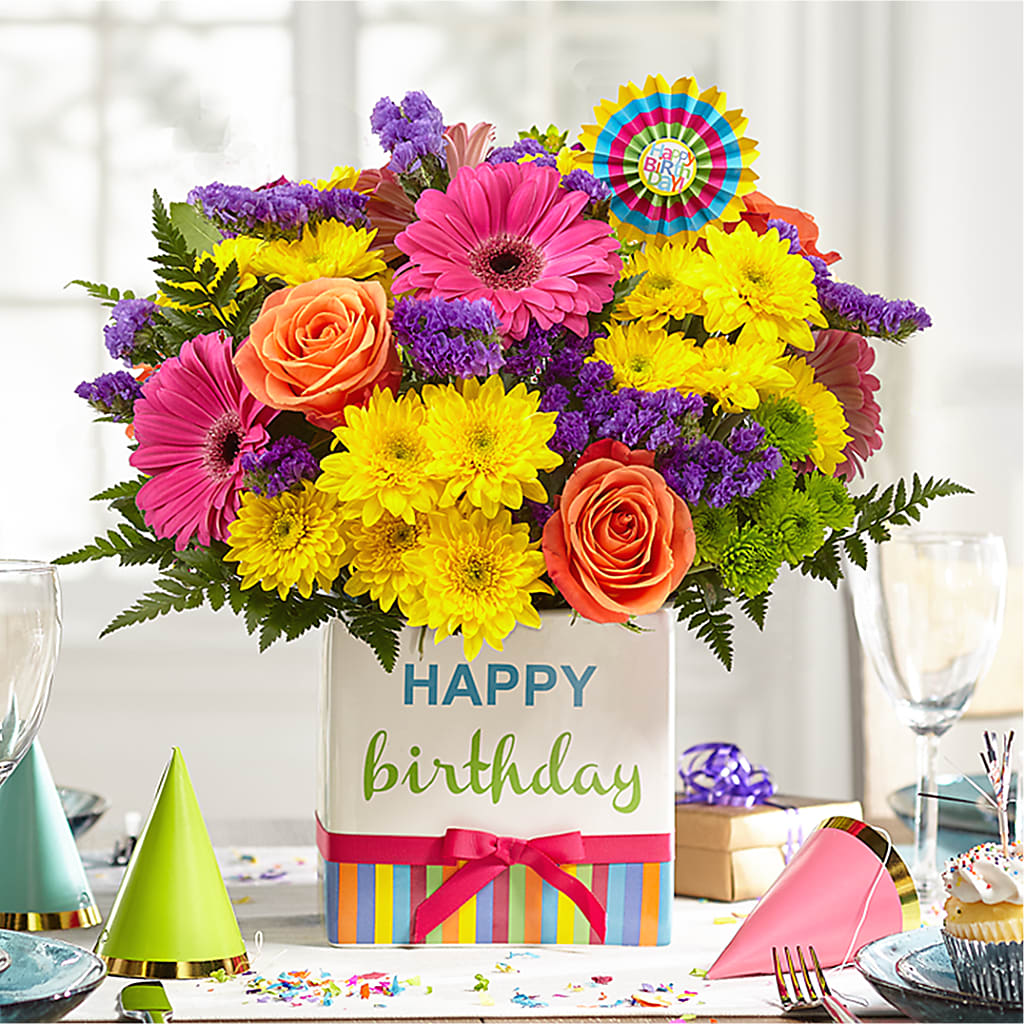 Birthday Brights Bouquet –  Rainbow Floral, Lacey WA