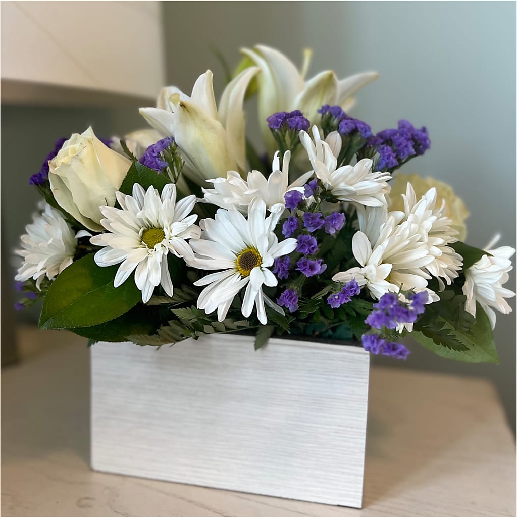 Beyond Blue Box Bouquet –  Rainbow Floral, Lacey WA