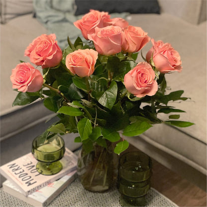 Long Stem Pink Rose Bouquet –  Rainbow Floral, Lacey WA