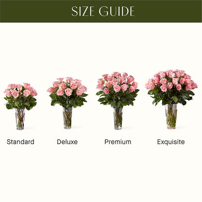 Long Stem Pink Rose Bouquet –  Rainbow Floral, Lacey WA