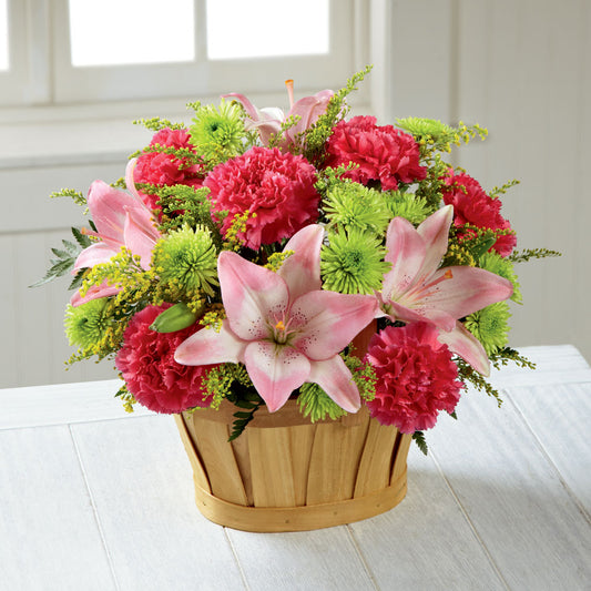 Soft Persuasion Basket Bouquet