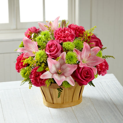 Soft Persuasion Basket Bouquet