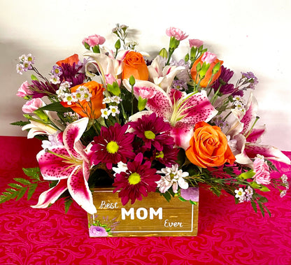 Best Mom Ever Box Bouquet –  Rainbow Floral, Lacey WA