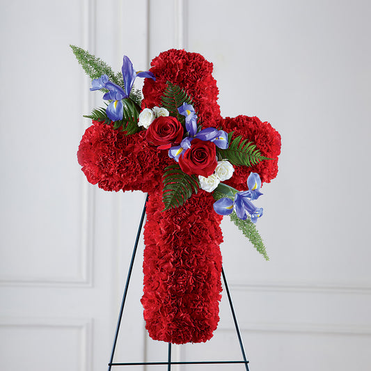 Faithful Hero Floral Cross –  Rainbow Floral, Lacey WA