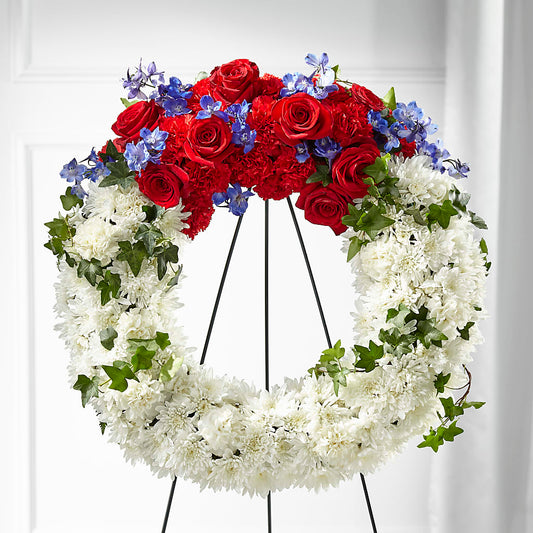 Patriotic Passion Wreath –  Rainbow Floral, Lacey WA